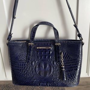 Brahmin Mini-Asher Satchel (blue)
